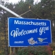 Massachusetts welcome sign